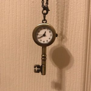 FWP vintage inspired clock key long necklace!!